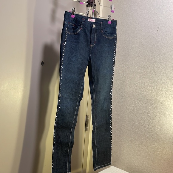 Exotic Women’s Blue Midrise Pants by Candies - Picture 3 of 12